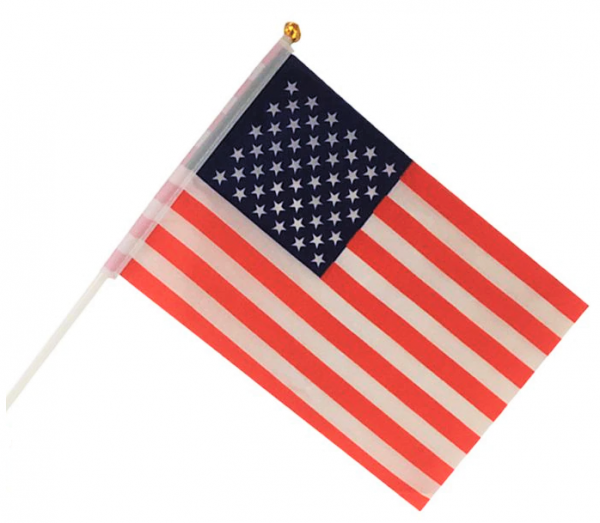 USA Flagge 21 cm x 14 cm, mit Stab